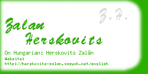 zalan herskovits business card